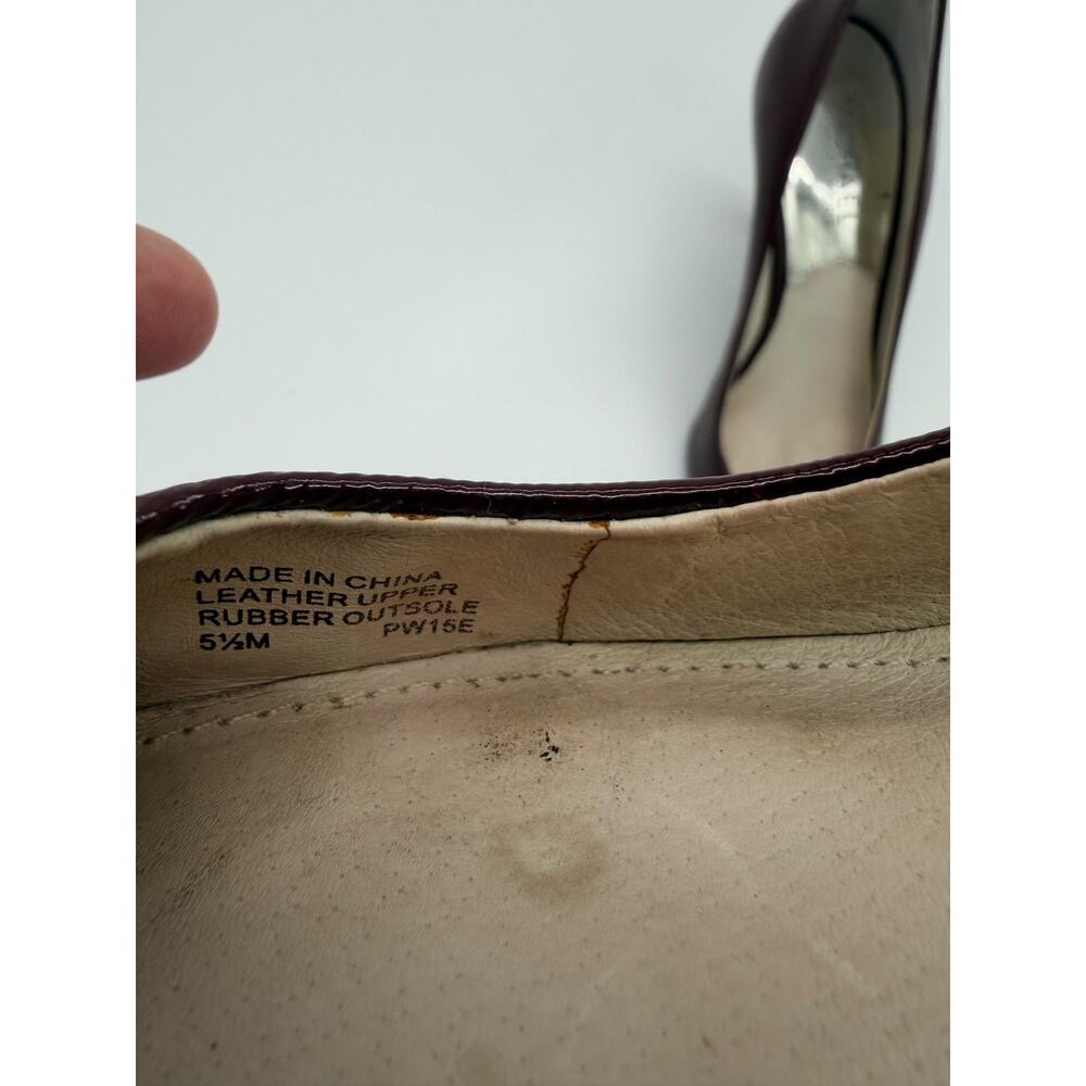 Michael Kors Pump Women's Leather Pointed Toe Stiletto Heel Sz 5.5M Deep Maroon - Picture 5 of 10